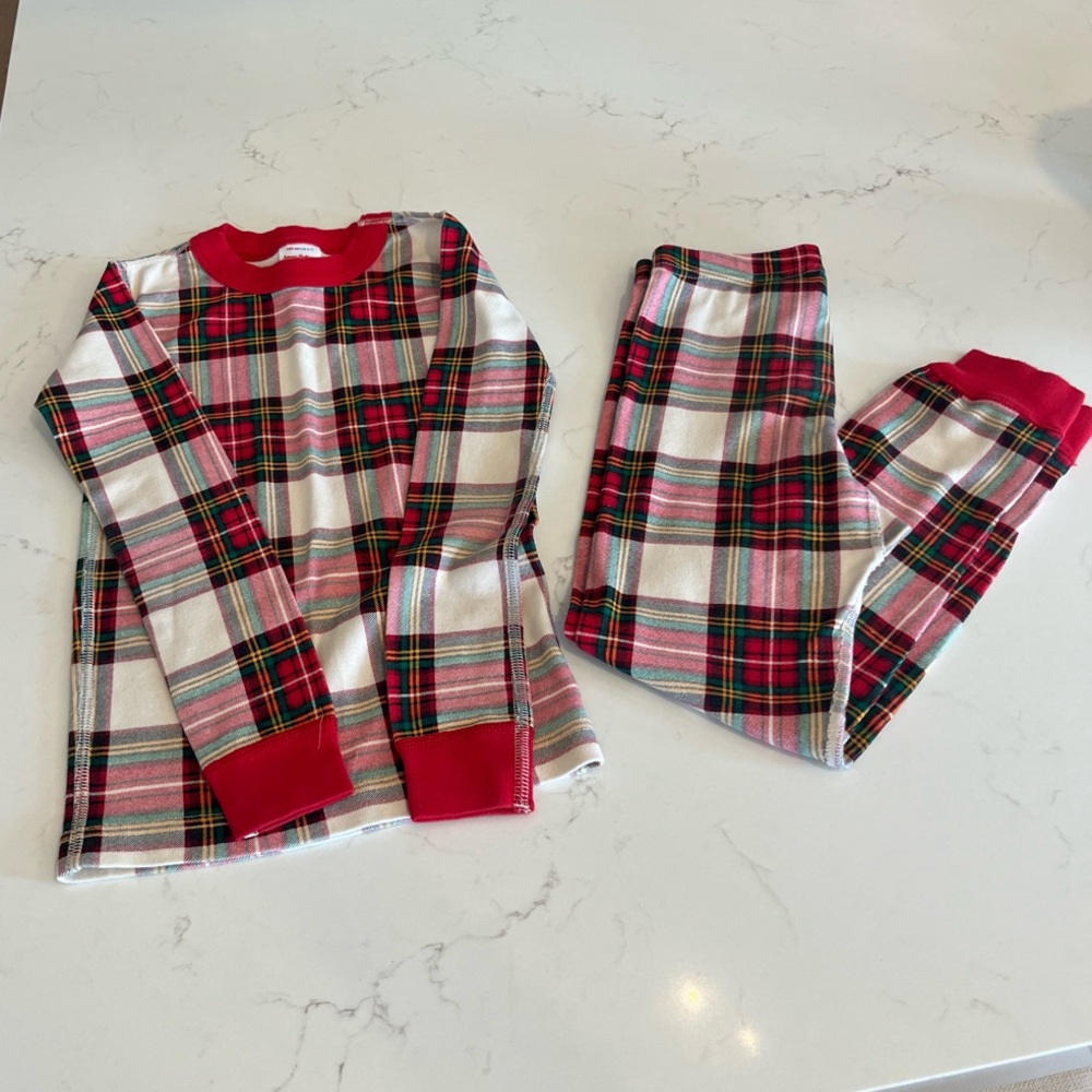 Hanna Andersson Red and Green Pajama Sets with Cozy Plaid Design